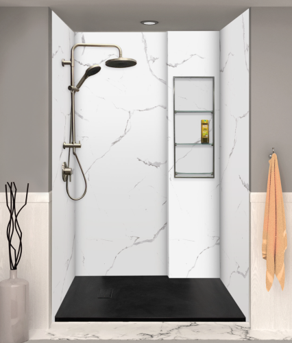 White Cararra with Shelf